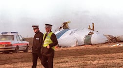 The scene of the Lockerbie disaster in December 1988. AFP
