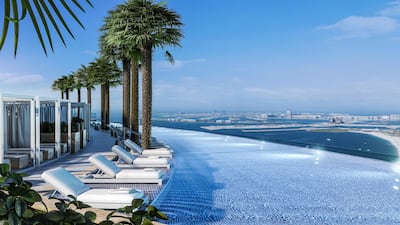 The infinity pool is vying for the title of world's tallest.