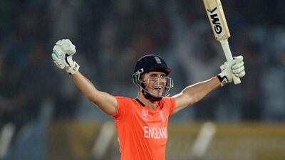 England opener Alex Hales swatted Sri Lanka's challenge away in their ICC World Twenty20 match at the Zahur Ahmed Chowdhury Stadium in Chittagong on March 27, 2014. Prakash Singh / AFP