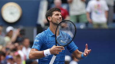 Novak Djokovic of Serbia celebrates match point against Roberto Carballes Baena. Reuters