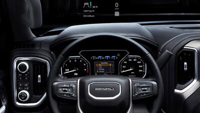 The Denali's heads-up display.