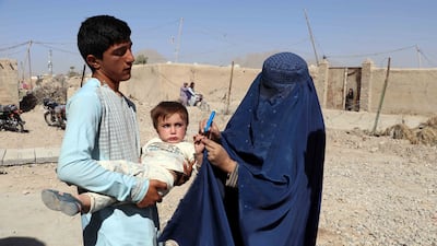 Health workers will go door to door to administer the vaccine drops. Photo: EPA