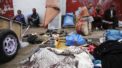 Different items are offered for sale at a small flea market inside Rabat’s Medina.