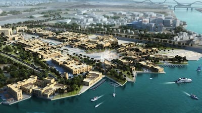 Illustration showing the planned renovation of Khor Al Maqta in Abu Dhabi. Courtesy Abu Dhabi Executive Council