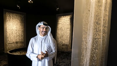 Emirati artist Juma Al Haj advises younger artists to 'stick to your roots, but don't be confined by your roots'. Victor Besa / The National