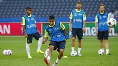 arcelona's Neymar during training. Reuters