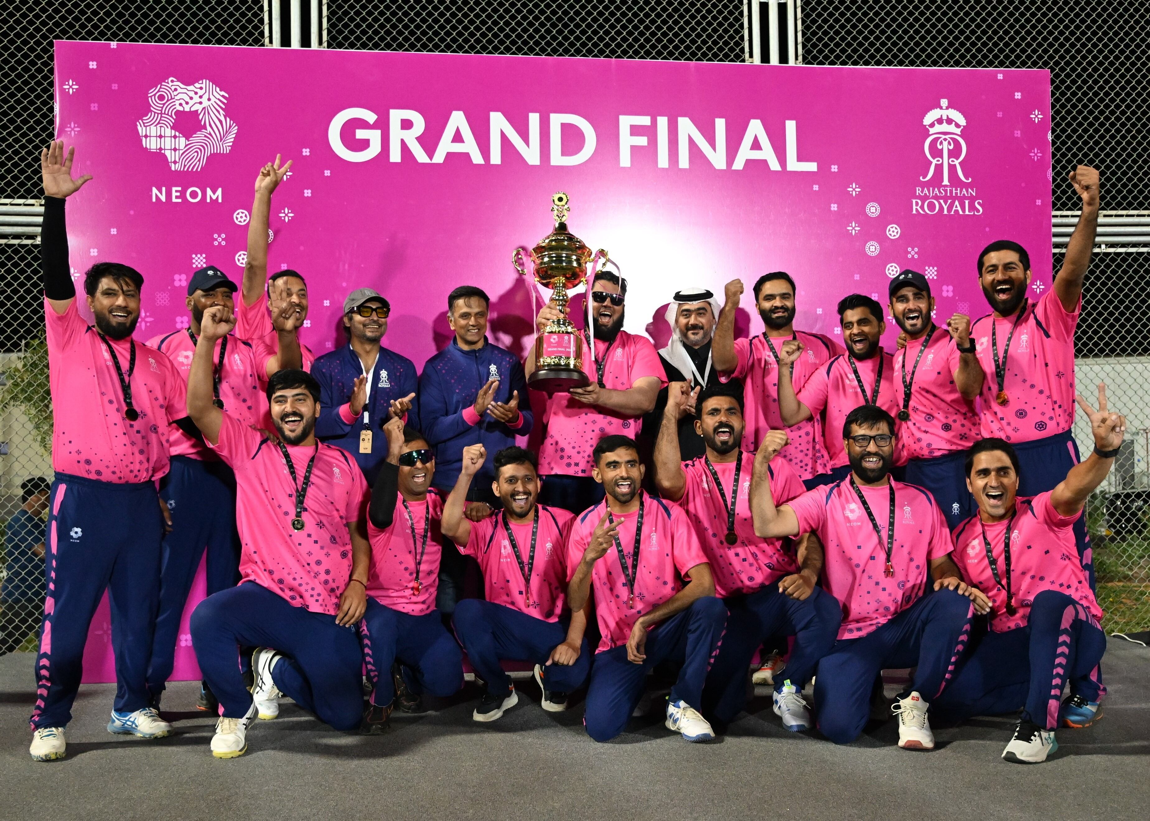 Tape-ball cricket takes root in Neom with a little help from Rahul ...
