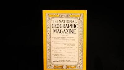 An issue of National Geographic Magazine from 1956.