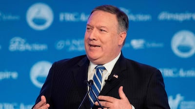 Mr Pompeo wouldn’t be drawn on whether the US would consider a declaration on ending the Korean War. AFP