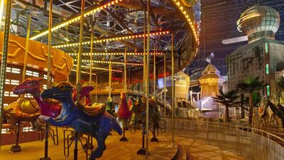 The park team is now working around the clock on rotation, finishing the final stages of ride testing and park cleaning. Antonie Robertson / The National