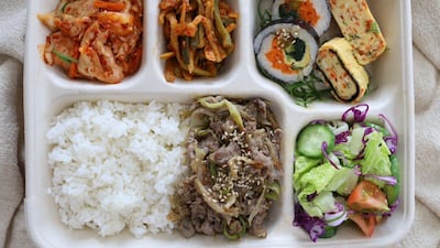 The bento box benefits from a palate-cleansing salad