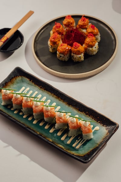 A sushi selection at The Theatre Dubai, where the food is as important as the entertainment. Photo: The Theatre Dubai