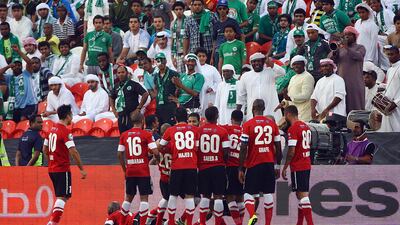Two goals ahead after just 15 minutes meant Ahli were in a very strong position to win the game and the cup. Satish Kumar / The National