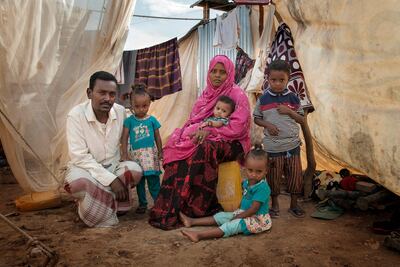 Photograph of a family in the Markazi Camp, Obock, Djibouti, by Nadia Benchallal for Akkasah