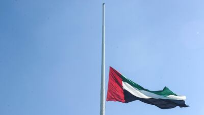The flagpole at the Heritage Village in Abu Dhabi at half mast for Commemoration Day on Thursday, November 30, 2017. Khushnum Bhandari / The National