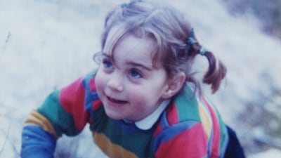 Kate on a family holiday in the Lake District when she was three years old
