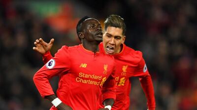Liverpool's Sadio Mane and Roberto Firmino. Mike Hewitt / Getty Images