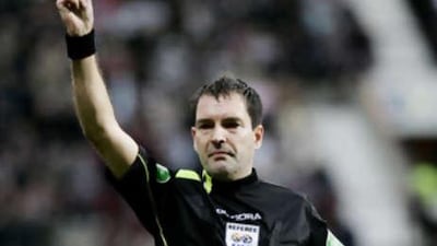 The referee Douglas McDonald will be one of the key protagonists in today's derby between Celtic and Rangers.