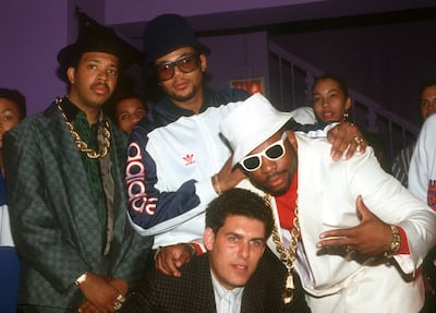 Cohen in 1988 at rap group Run-DMC's Tougher Than Leather album release party. WireImage