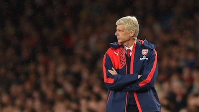 Arsenal manager Arsene Wenger observes his side during their draw with Liverpool on Monday night in the Premier League. Tony O'Brien / Action Images / Reuters / August 24, 2015