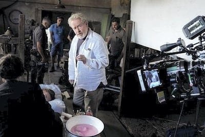 Ridley Scott on the set of All The Money In The World. Supplied
