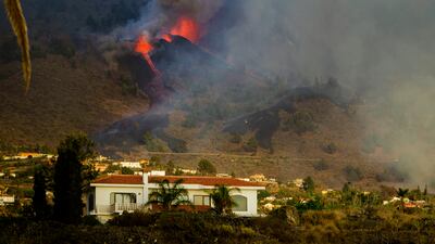 New eruptions continued into the night. AP
