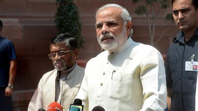 Narendra Modi is charting a rather ambitious foreign policy course. Raveendran / AFP