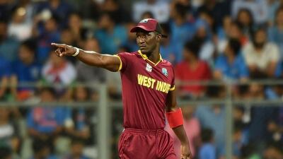 Darren Sammy led the West Indies to two World T20 titles but was stripped of the captaincy in August. Punit Paranjpe / AFP