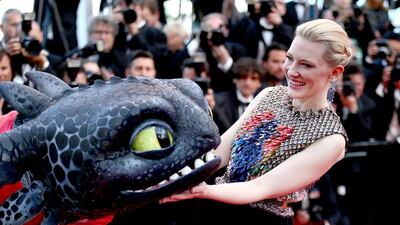 Cate Blanchett attends the premiere of How To Train Your Dragon 2 at the 67th Cannes International Film Festival. Andreas Rentz / Getty Images