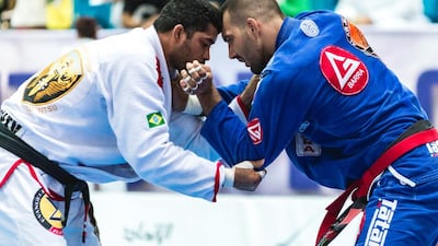 Ricardo Evangelista, left, was a double gold medal winner at the recent Dubai Open. Courtesy: International Brazilian Jiu-Jitsu Federation