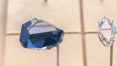 A copy of the 112-carat French Blue, aka the Hope Diamond, at L'Ecole