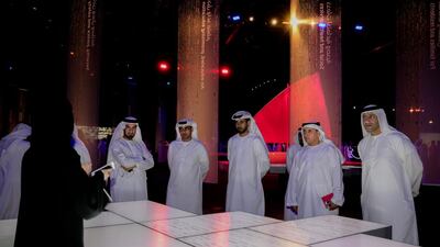 Visitors are briefed on the final details of the Abu Dhabi Plan, which officials hope will prepare the emirate for its post-oil future. Courtesy General Secretariat of the Executive Council