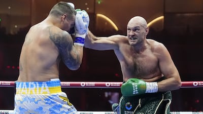Tyson Fury, right, will make his comeback against Arslanbek Makhmudov on Saturday night. PA