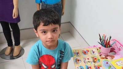 The five-year-old boy was found wandering in Al Reef Mall in Deira, near Salahuddin metro station. Courtesy: Dubai Police