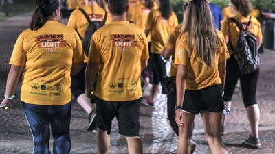 This year 1,600 people took part in the Darkness into Light walk at Emirates Palace.