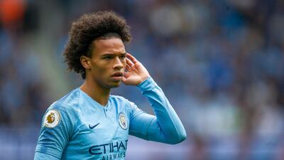 Manchester City's Leroy Sane has seen his opportunities limited this season, appearing as a substitute in their league victories over Arsenal and Huddersfield Town. EPA