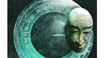 Glass Head, by Anuj Poddar, is made from glass and brass. Photo: The Glass Makers Club