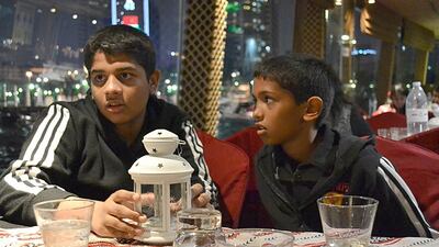 Abhimanyu Sadasivan, left, with his brother Ekalavyan. Courtesy the Sadasivan family