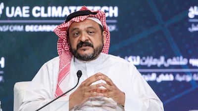 Aramco's chief technical officer Ahmad Al Khowaiter speaks during a discussion on technology's role in ensuring energy security and climate action