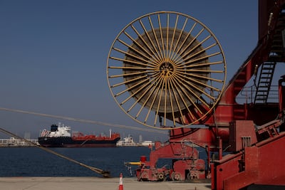 An oil tanker docked at the Port of Fujairah. Reuters