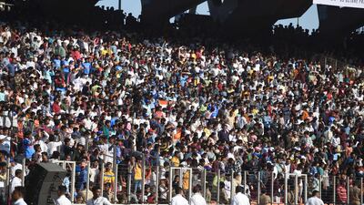 Spectators watch from the stands as Indian Prime Minister Narendra Modi and Australia's Prime Minister Anthony Albanese attend the opening day of the fourth Test. AFP