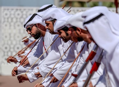Participants will study the Al Ayala dance as part of their trek preparations. Victor Besa / The National