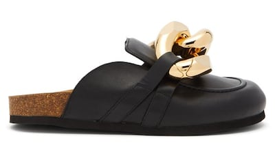 Backless loafers, Dh1,585, J W Anderson, MatchesFashion. Photo: MatchesFashion
