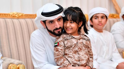 Sheikh Hamdan bin Mohammed, Crown Prince of Dubai, visits the family of Sgt Khalifa Hashel Al Mesmari to offer his condolences. Wam