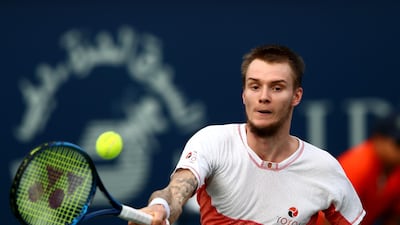 Alexander Bublik of Kazakhstan during the match against Stefanos Tsitsipas. Getty Images