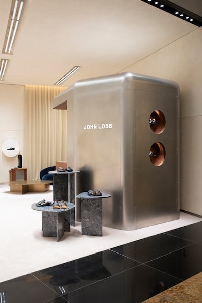 The interiors of the new John Lobb store in Dubai.