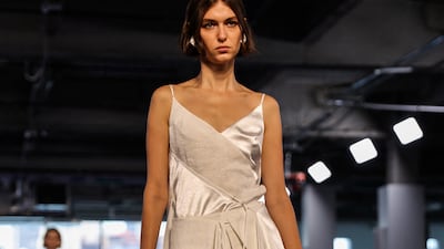 A dash of luxurious satin at Jason Wu. Reuters