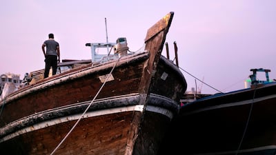 Dhows are loaded and loaded with goods to buy and sell between Iran and Dubai. This trade has been ongoing at the creek for centuries. Reem Mohammed / The National