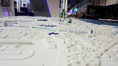 The map was developed for Ejadah Asset Management using powdered plastic and Google Maps as the template. Courtesy Generation 3D