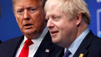 Britain's Prime Minister Boris Johnson and US President Donald Trump have been increasingly at odds in recent times. Reuters